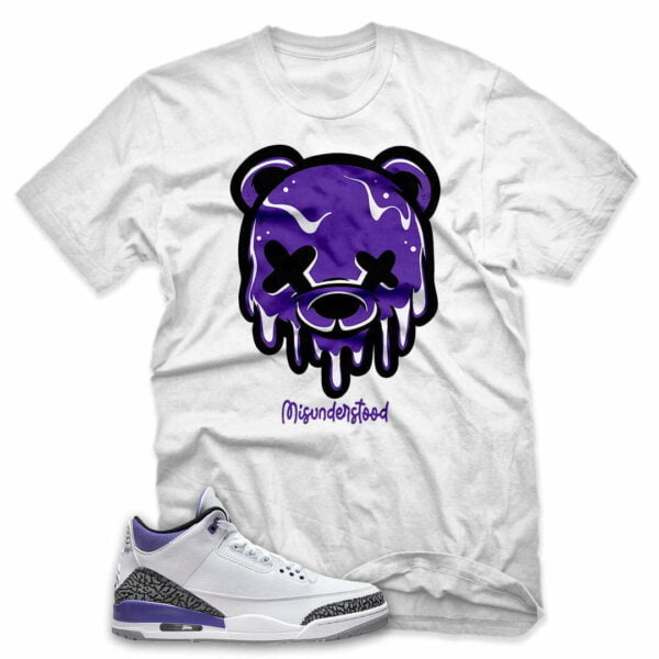 Shirt To Match Jordan 3 Dark Iris Drippy Bear White Shirt