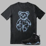 Shirt to Match Jordan 7 Chambray - Dead Bear Graphic