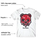 Dripping Bear Shirt To Match Jordan 4 Red Cement Features