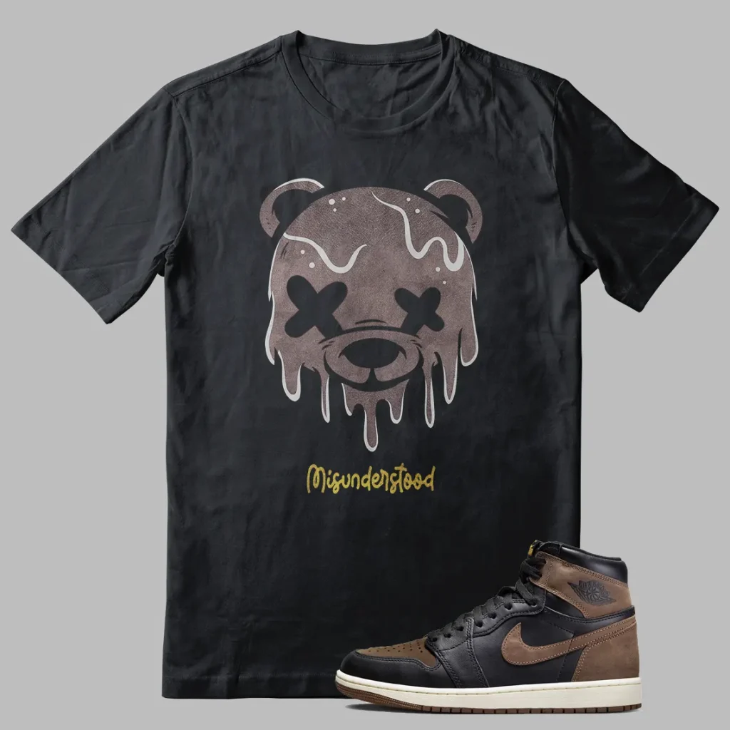 Jordan 1 Palomino Shirt Outfit Dripping Bear Graphic - LitGoat