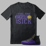 Jordan 12 Field Purple T-shirt Sick Kicks Graphic