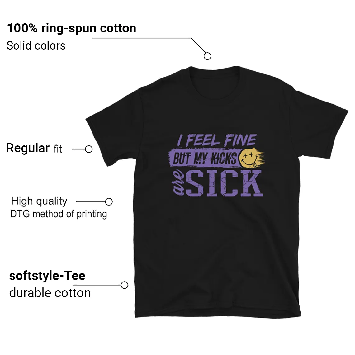 Jordan 12 Field Purple T-shirt Sick Kicks Graphic Features