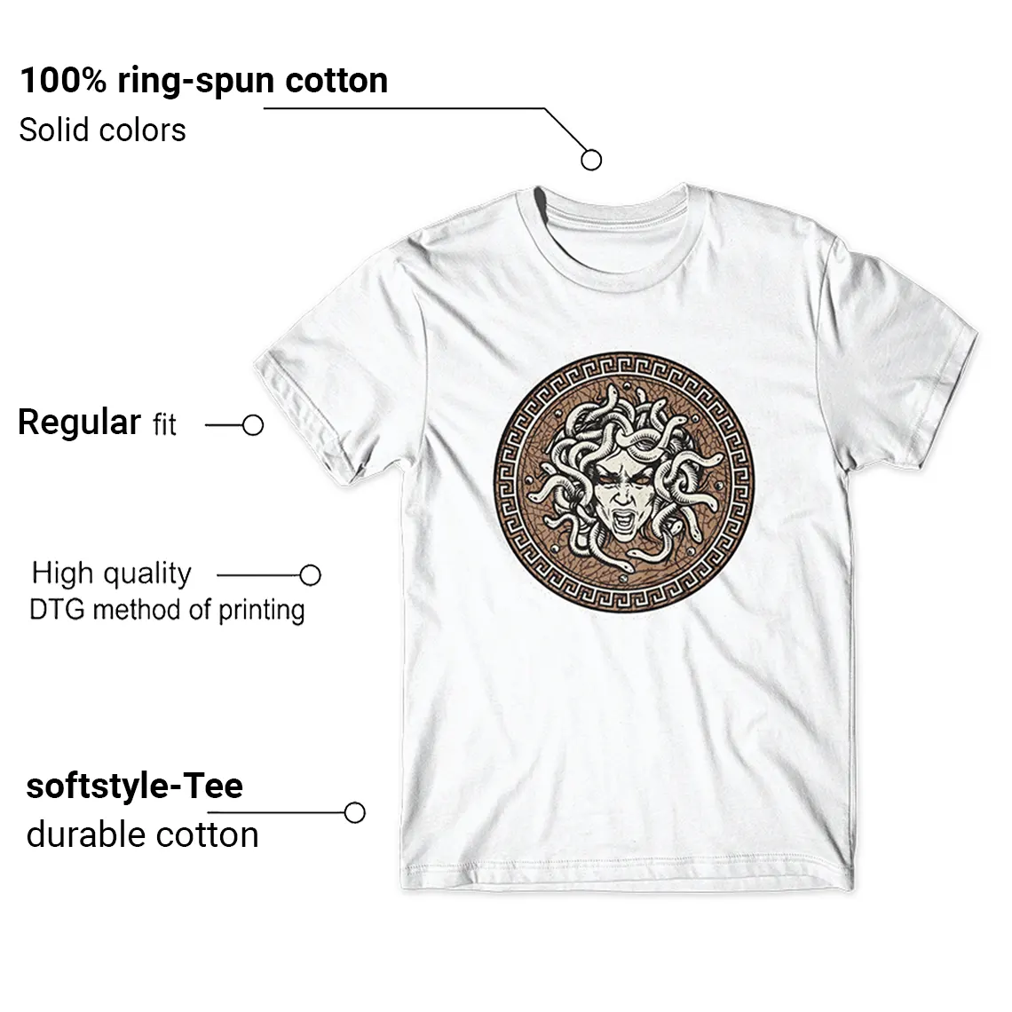 Jordan 3 Palomino Outfit Matching Shirt Medusa Graphic Features.