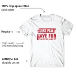 Jordan 4 Red Cement Just Play Graphic Tee Features