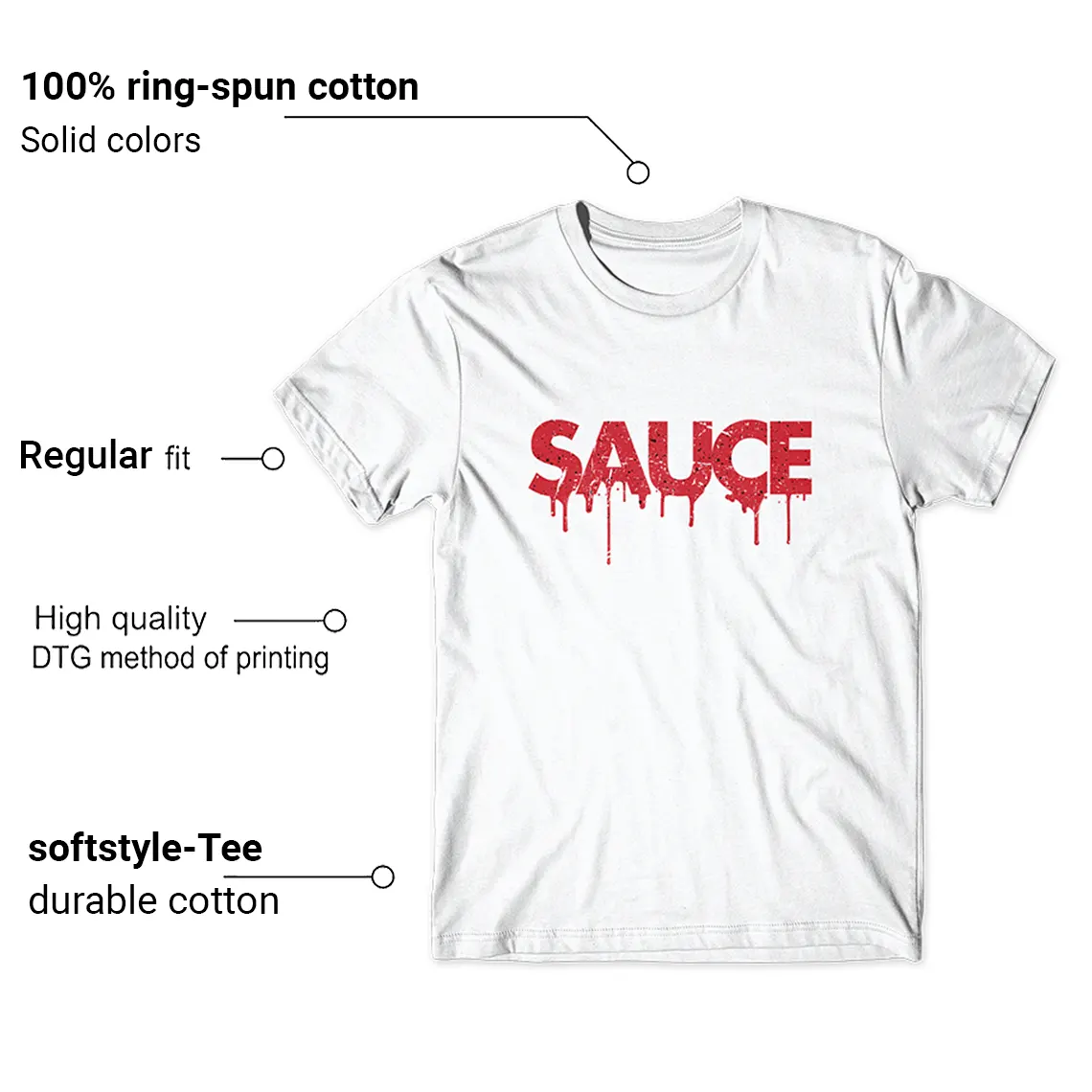 Red Cement Jordan 4 T-shirt Dripping Sauce Graphic Features