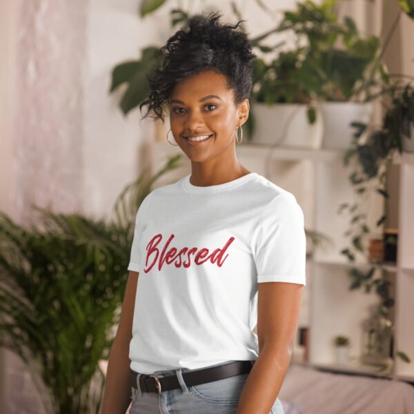 Jordan 4 Red Cement T-shirt Blessed Graphic Women's Shirt