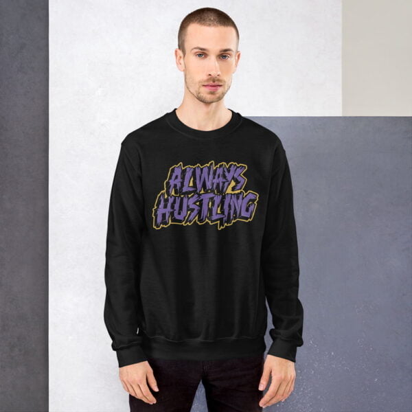 Jordan 12 Field Purple Sweatshirt Always Hustling Graphic Outfit For Men