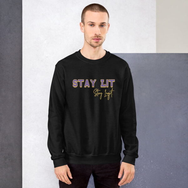 J12 Field Purple Sweatshirt Stay Lit Graphic Sweater For Men