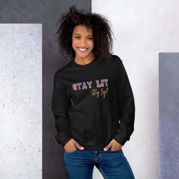 J12 Field Purple Sweatshirt Stay Lit Graphic Sweater For Women