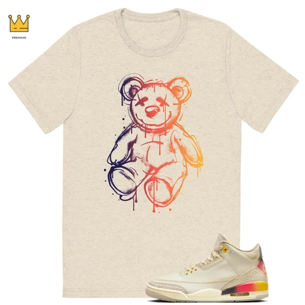 Jordan 3 J Balvin Outfit Shirt Dead Teddy Bear Graphic