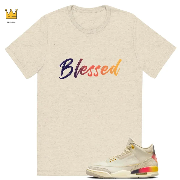 Jordan 3 J Balvin Sneaker Match Shirt Blessed Graphic