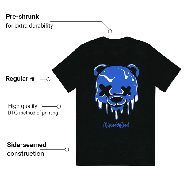 Jordan 1 Royal Reimagined Sneaker Shirts Match Drippy Bear Features