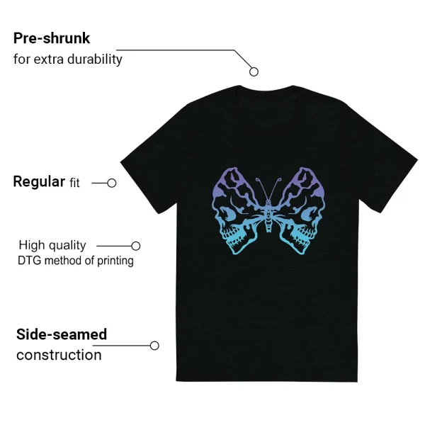 Jordan 6 Aqua Matching Shirts Butterfly Skulls Graphic Features