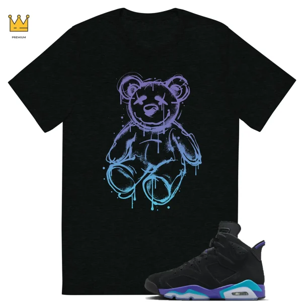 Shirt To Match Jordan 6 Aqua Teddy Dead Bear Graphic