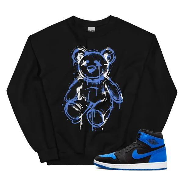 Sweater for Jordan 1 Royal Reimagined Match Bear Sweatshirt