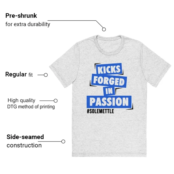 T-shirt for Jordan 1 Royal Reimagined Match Kicks Passion Tee Features