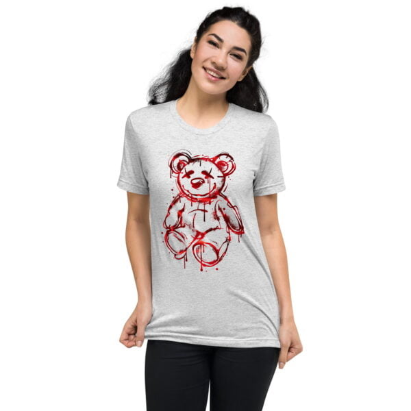 Jordan 1 Satin Bred T-shirt Dead Teddy Bear Graphic For Women
