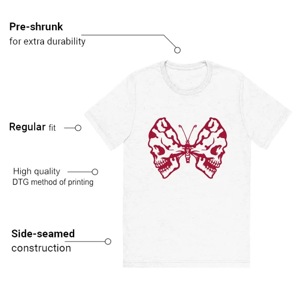 Butterfly Skulls T-shirt Match Jordan 12 Retro Cherry - Features