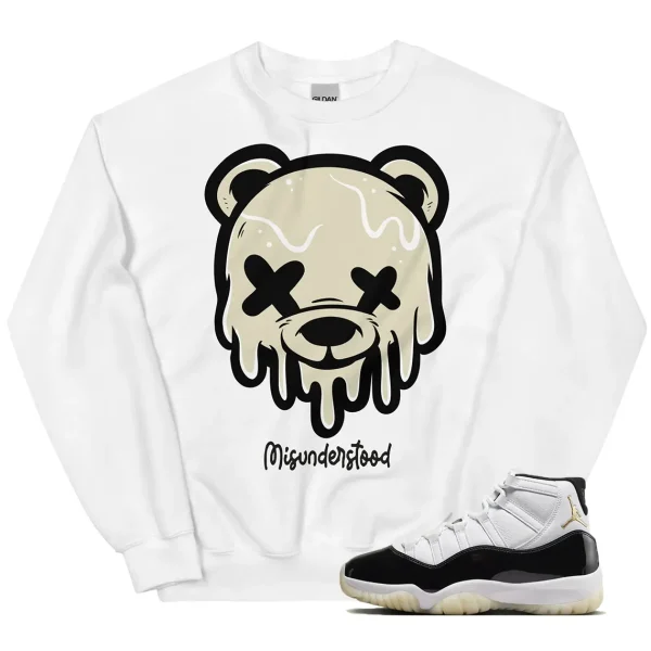 Dripping Bear Sweater Match Jordan 11 Gratitude Outfit
