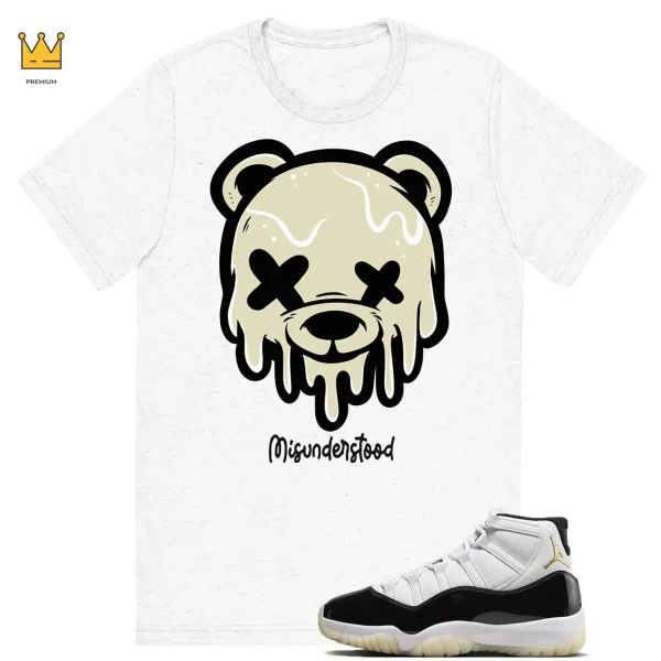 Dripping Bear T-shirt Match Jordan 11 Gratitude Outfit