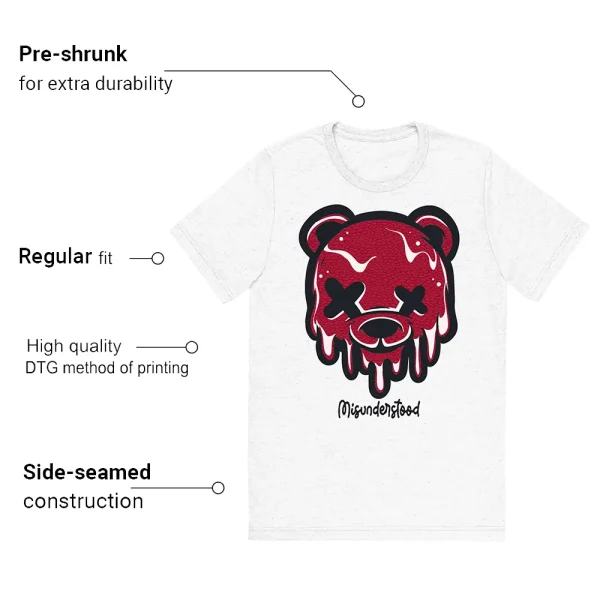 Dripping Bear T-shirt Match Jordan 12 Retro Cherry Features