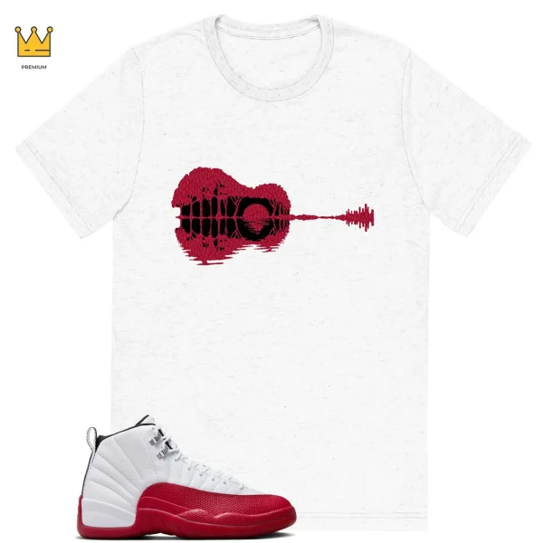 Guitar T-shirt Match Jordan 12 Retro Cherry