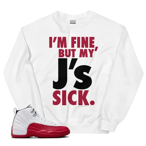 Sick Js Sweater Match Jordan 12 Cherry 2023