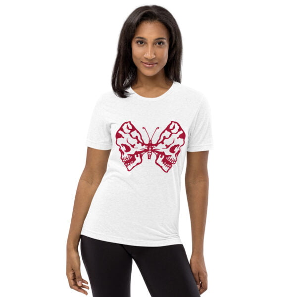Butterfly Skulls T-shirt Match Jordan 12 Retro Cherry - Women