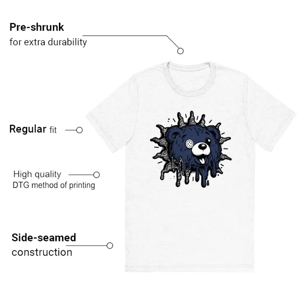 Dripping Bear T-shirt Match Jordan 3 Midnight Navy Outfit - Features