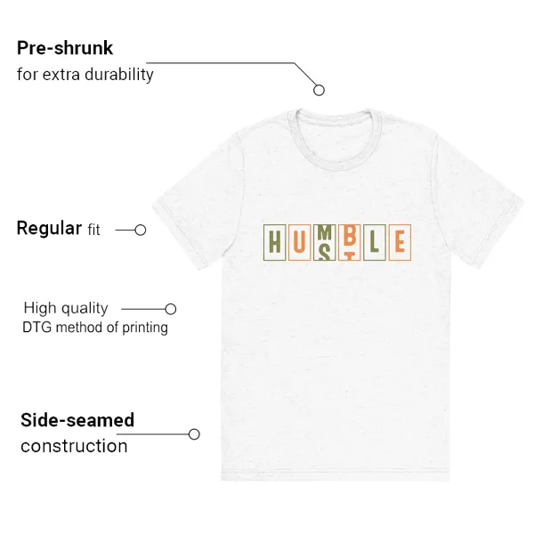 Hustle Humble T-shirt to match Jordan 1 Celadon Outfit - Image 4