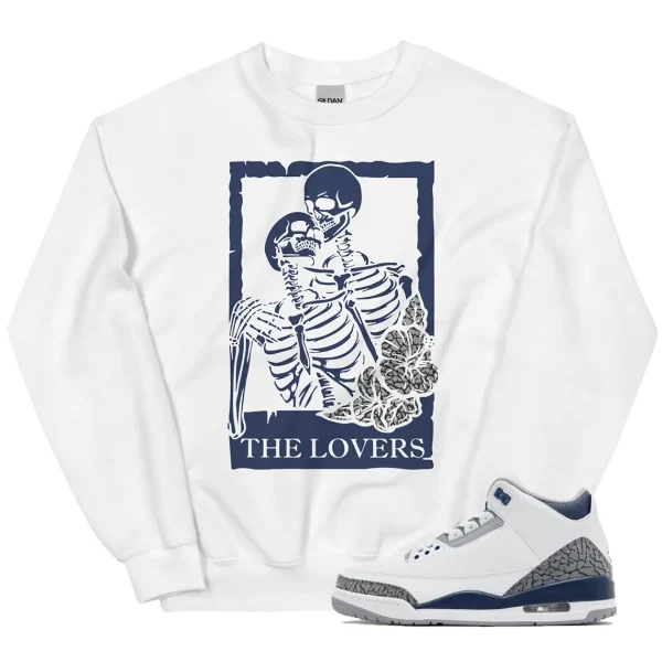 New 2024 Midnight Navy 3s Outfit Sweater Lovers Graphic