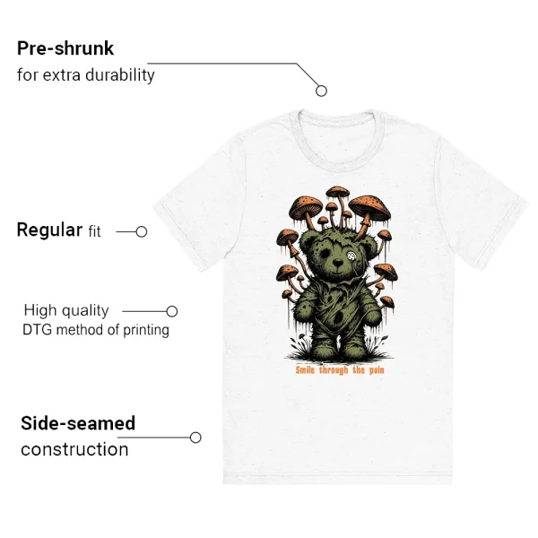 Smile Teddy Bear T-shirt to match Jordan 1 Celadon - Image 4