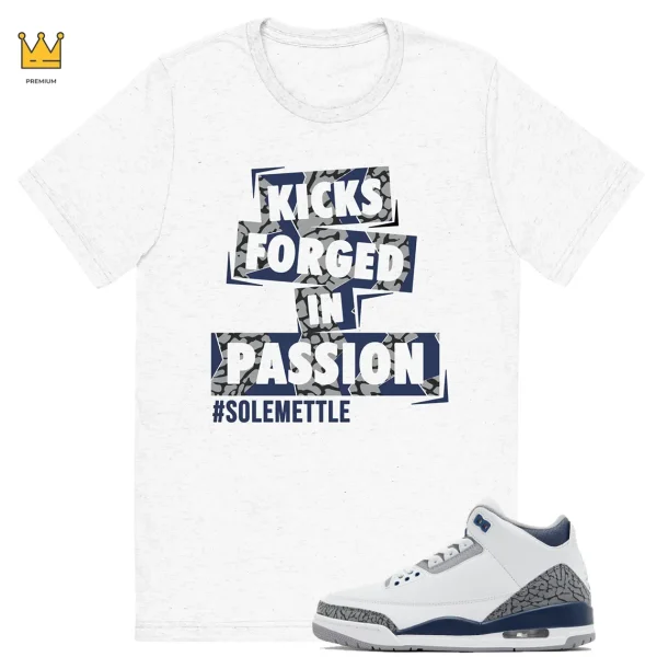 Passion Kicks T-shirt Match Jordan 3 Midnight Navy Outfit