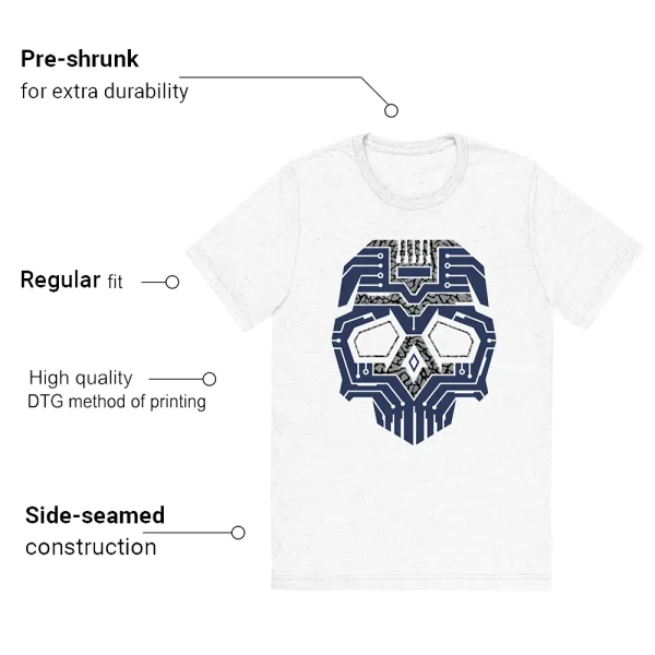 Skull T-shirt Match Jordan 3 Midnight Navy Outfit - Features