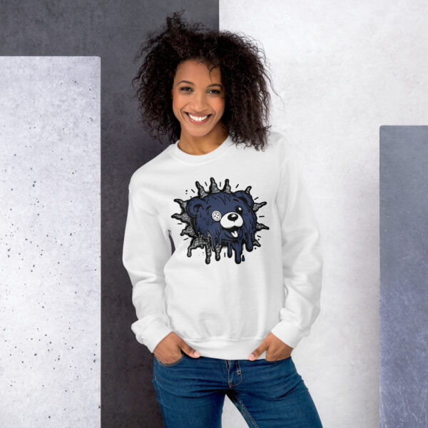 Midnight Navy 3s Matching Sweater Dripping Bear Graphic - Women