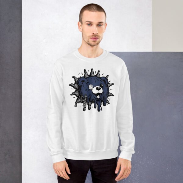 Midnight Navy 3s Matching Sweater Dripping Bear Graphic - Men