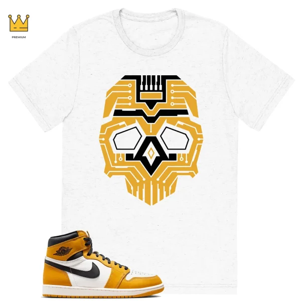 Skull T-shirt to match Jordan 1 Yellow Ochre