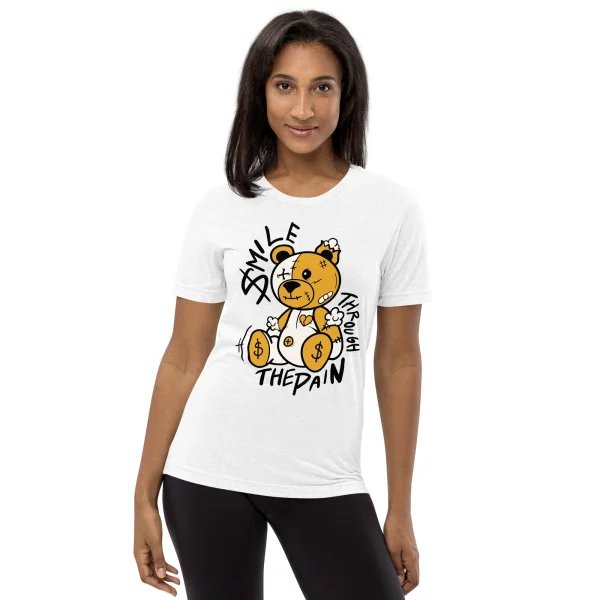 Smile Bear T-shirt to match Jordan 1 Yellow Ochre - Women