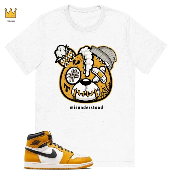 Teddy Bear T-shirt to match Jordan 1 Yellow Ochre
