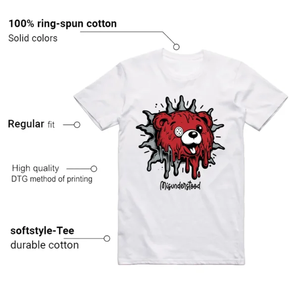 Jordan 4 Bred Reimagined Outfit Matching Shirt Dripping Bear - Features