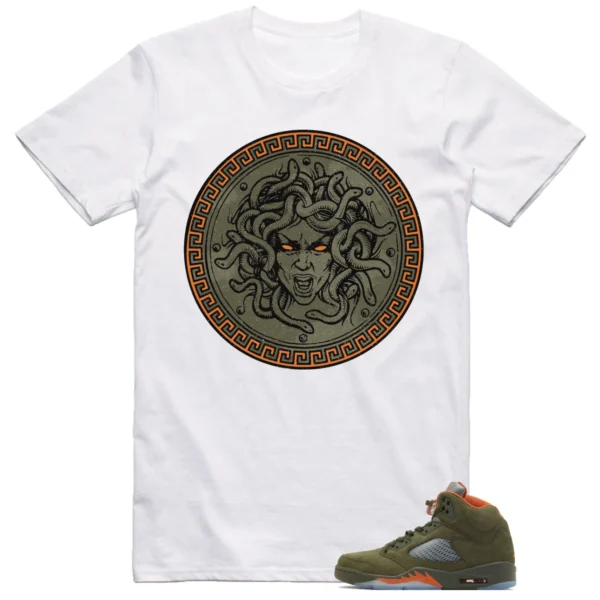 Jordan 5 Olive Shirt Medusa Graphic