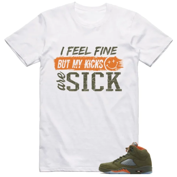 Jordan 5 Olive Shirt Sick Kicks Graphic