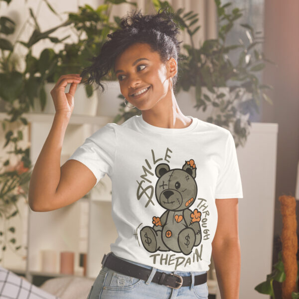 Jordan 5 Olive Shirt Smile Teddy Bear Graphic