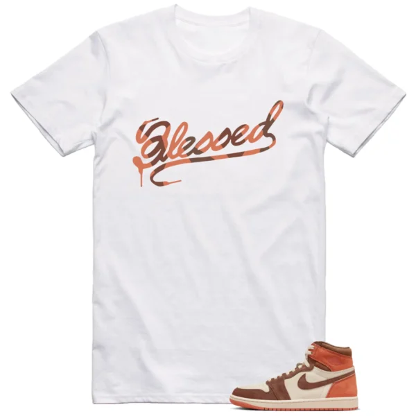 Jordan 1 Dusted Clay Shirt Blessed Graphic