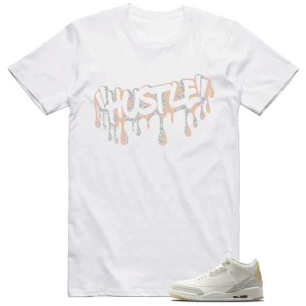 Jordan 3 Craft Ivory Shirt Hustle Graphic