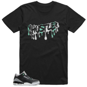 Jordan 3 Green Glow Shirt Hustle Graphic