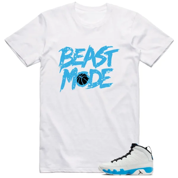 Jordan 9 Powder Blue Shirt Beast Mode Graphic