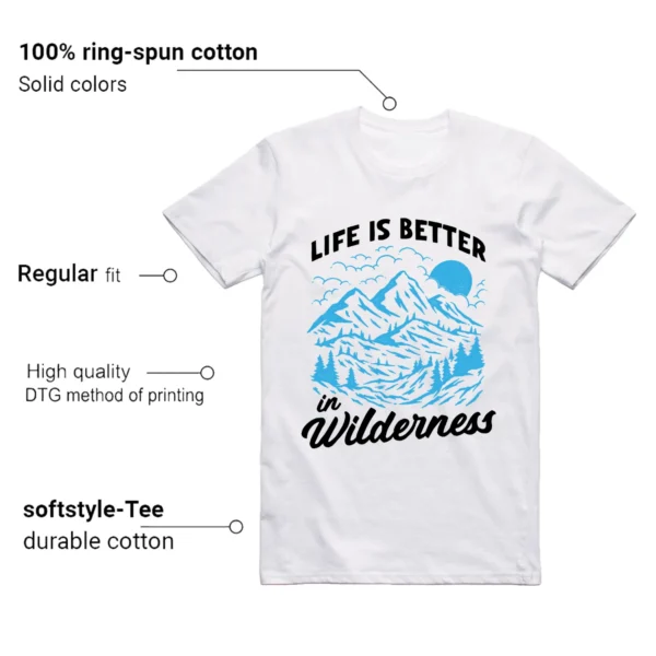 Wilderness T-shirt to Match Jordan 9 Powder Blue
