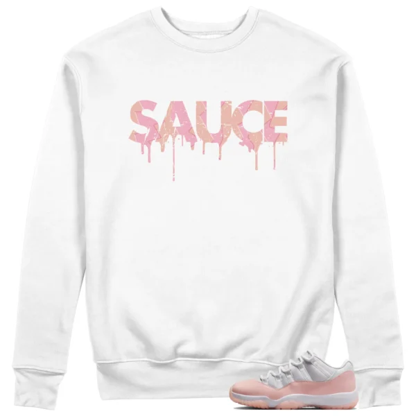 Jordan 11 Low Legend Pink Sweatshirt Sauce Graphic