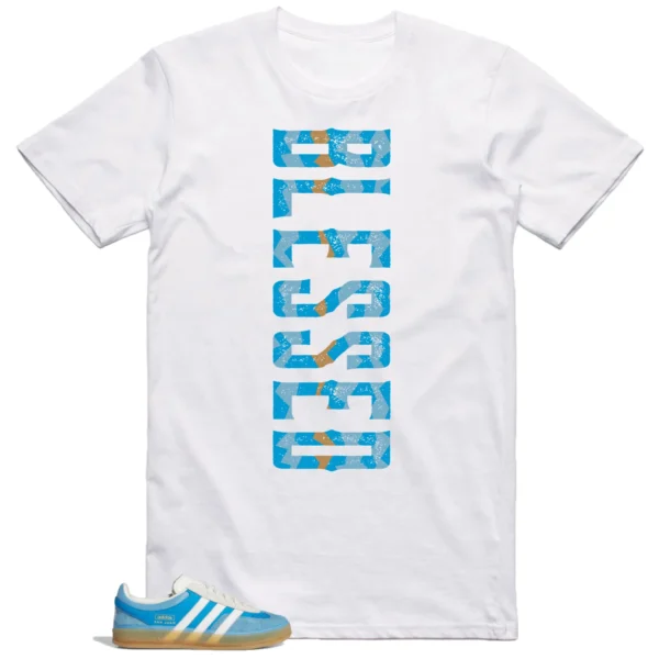 Adidas Gazelle Indoor Bad Bunny San Juan Shirt Blessed Graphic